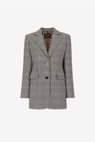 ${brand} Blazer monopetto con motivo pied-de-poule ${colorDescription} ${masterID}