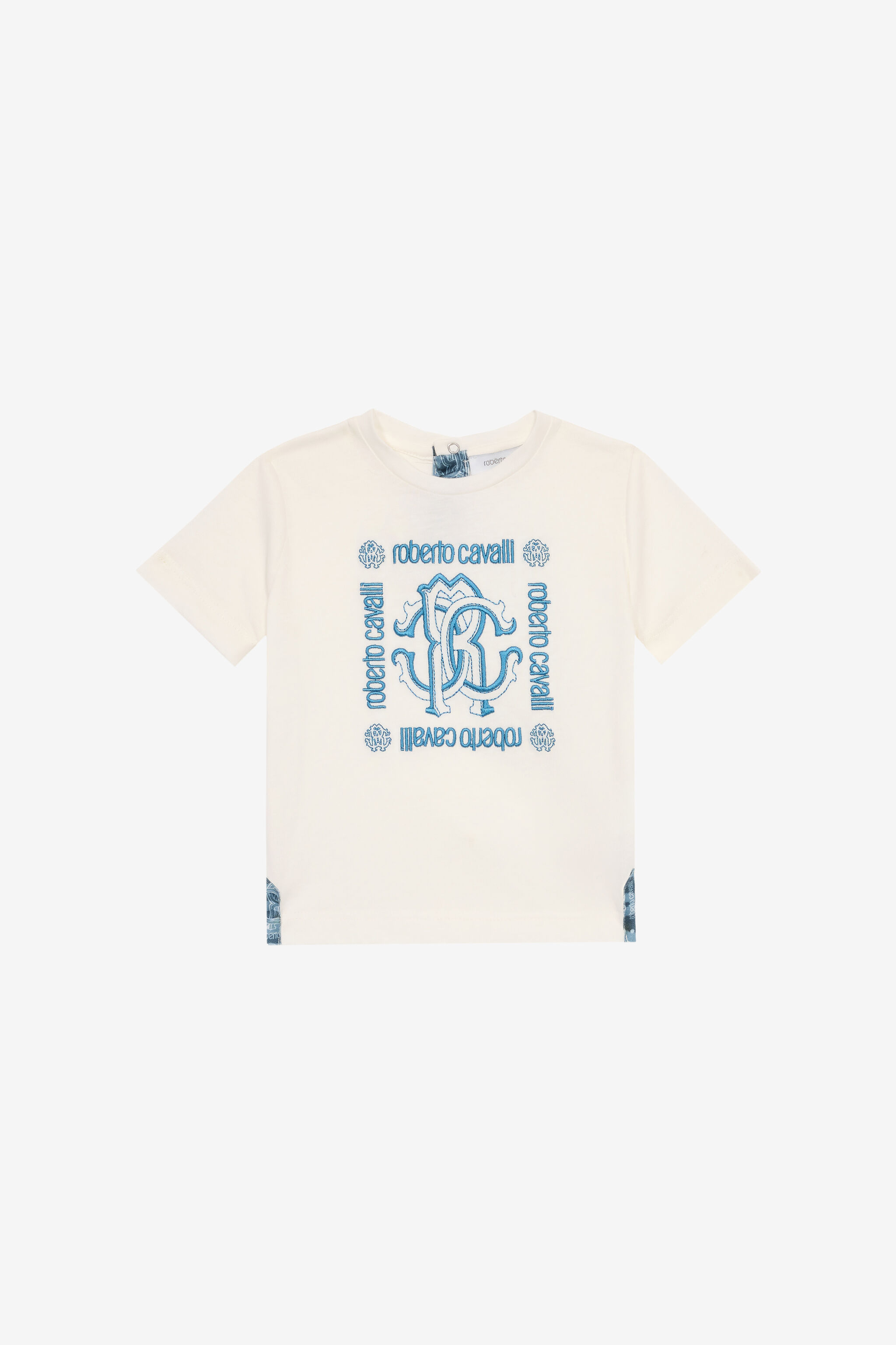 JU T-Shirt Con Logo E Monogram RC Bianco UJT608-JD001