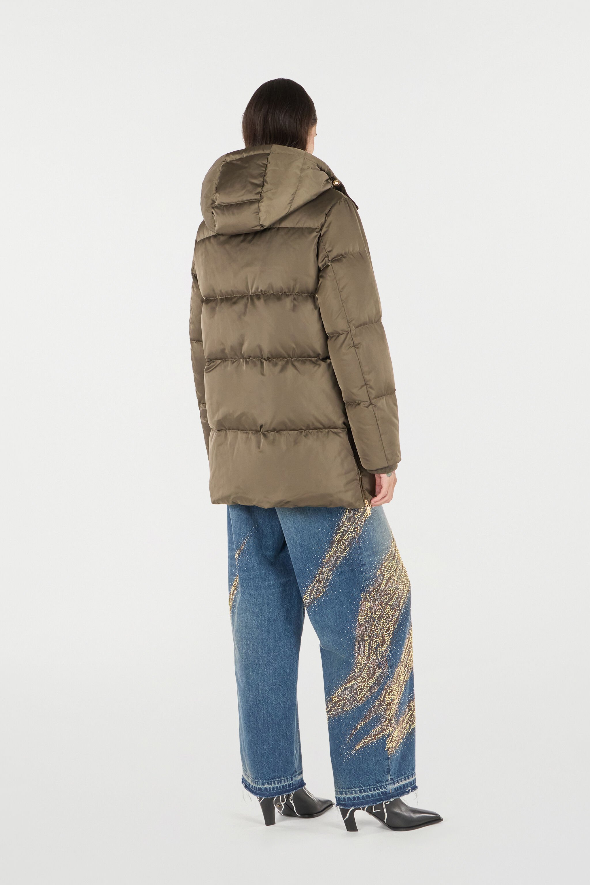 RC Braune Daunenjacke MILITARY GREEN OOT40L-SBO03