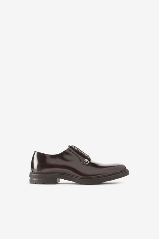 RC RC Monogram Patent-Leather Oxford Shoes RC RC Monogram Patent-Leather Oxford Shoes Dark brown JSS00U-PZ243