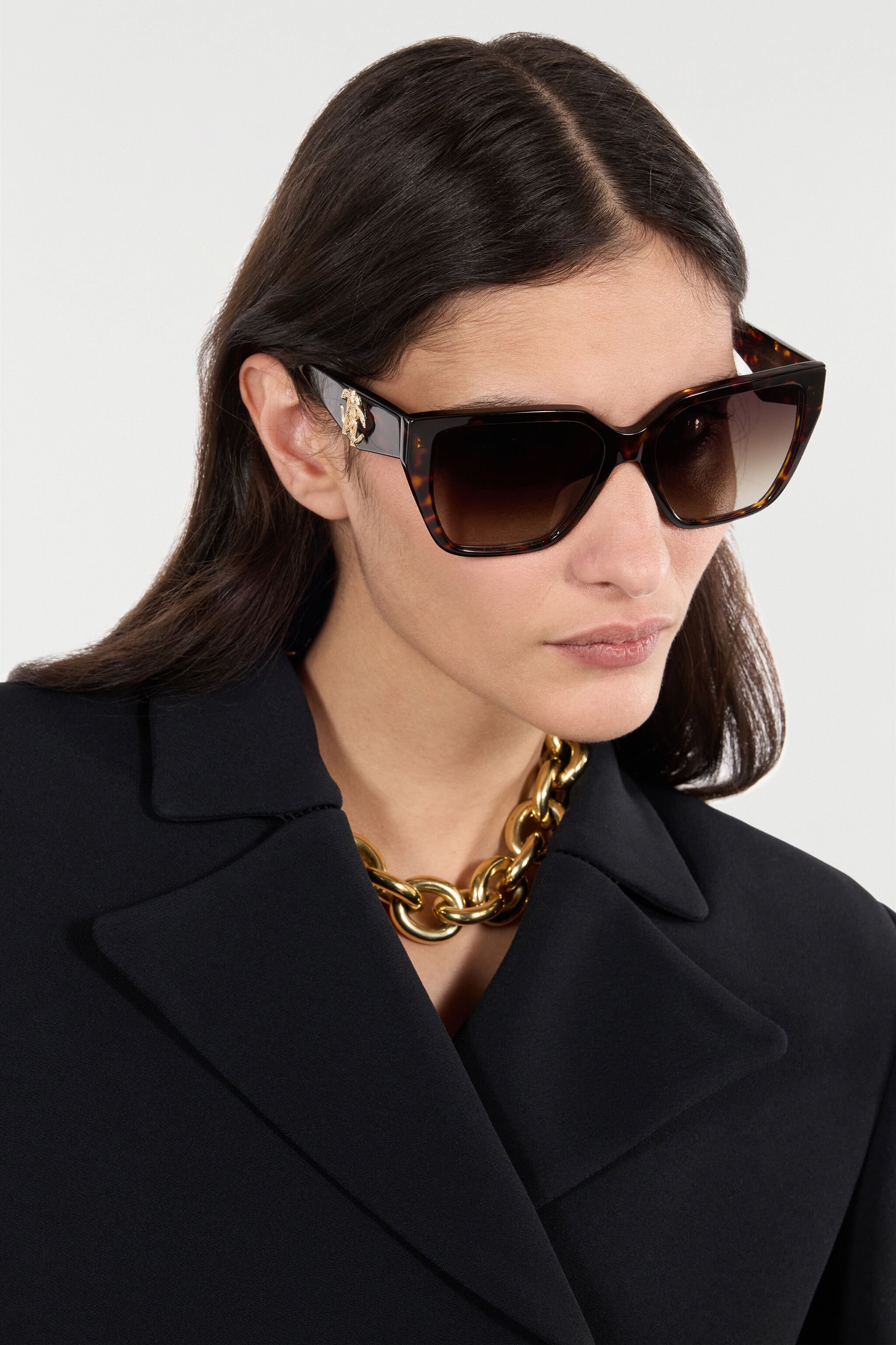 RC Sunglasses with wide and feminine front SHINY BROWN/YELLOW H UALD16-ID211