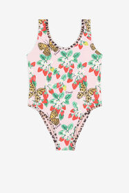 ${brand} Strawberry And Butterfly-Print Logo Swimsuit ${colorDescription} ${masterID}