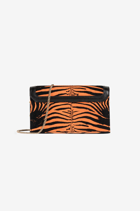 RC Zebra-Print Shoulder Bag Orange PQB002-DE004
