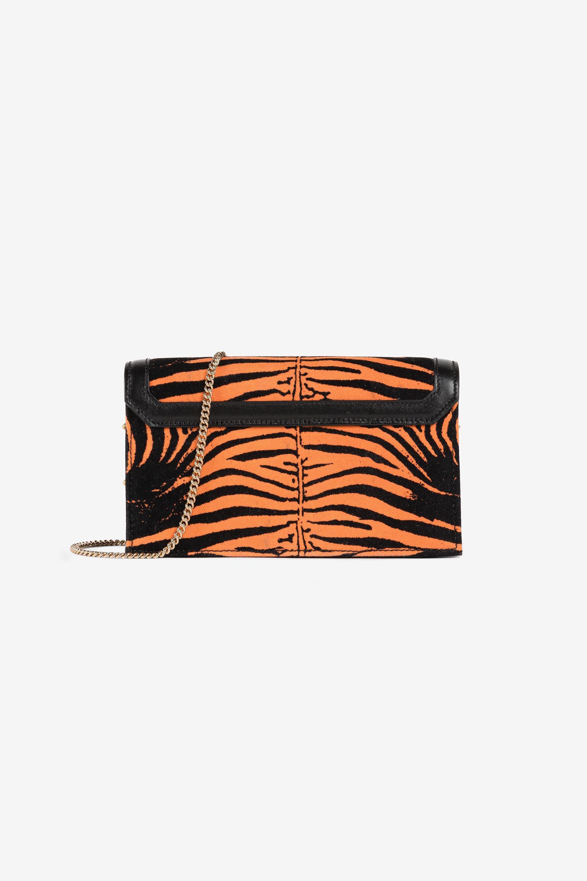 RC Zebra-Print Shoulder Bag Orange PQB002-DE004