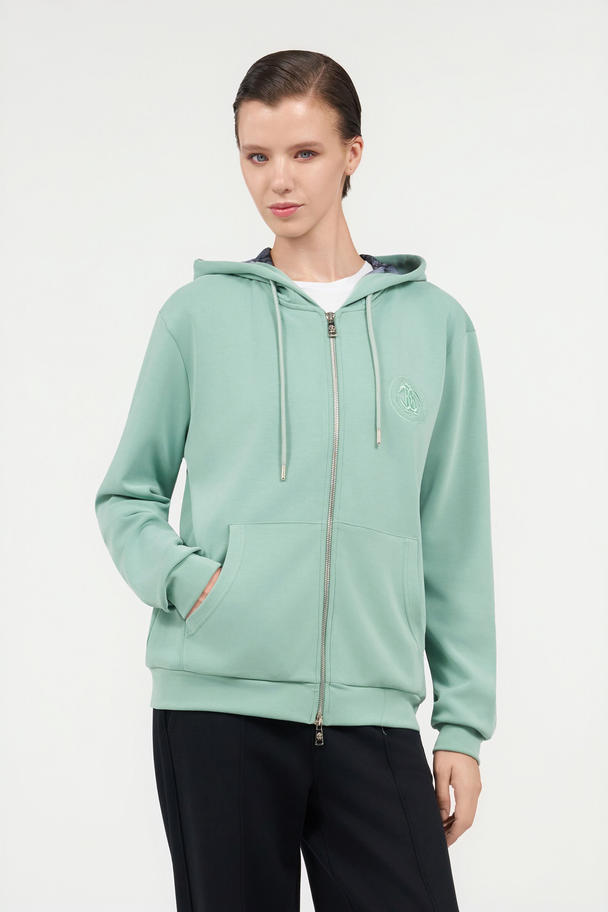 RC Green Sweatshirt with Logo MALACHITE GREEN QOT66B-CF054
