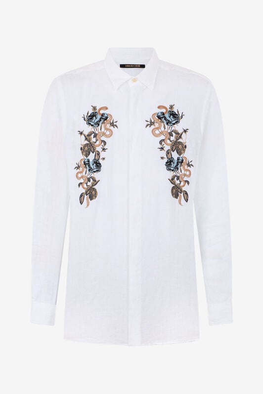 RC White Embroidered Shirt OFF WHITE SOT70K-3HM70