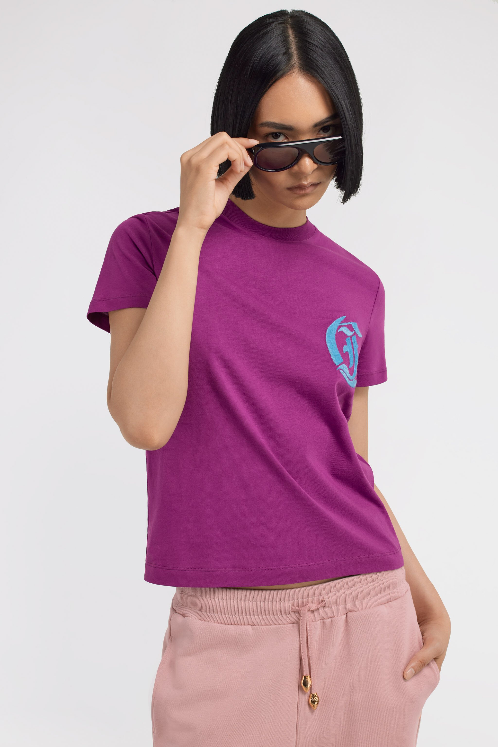 JC Just Cavalli T-shirt Purple TFT108-TF164