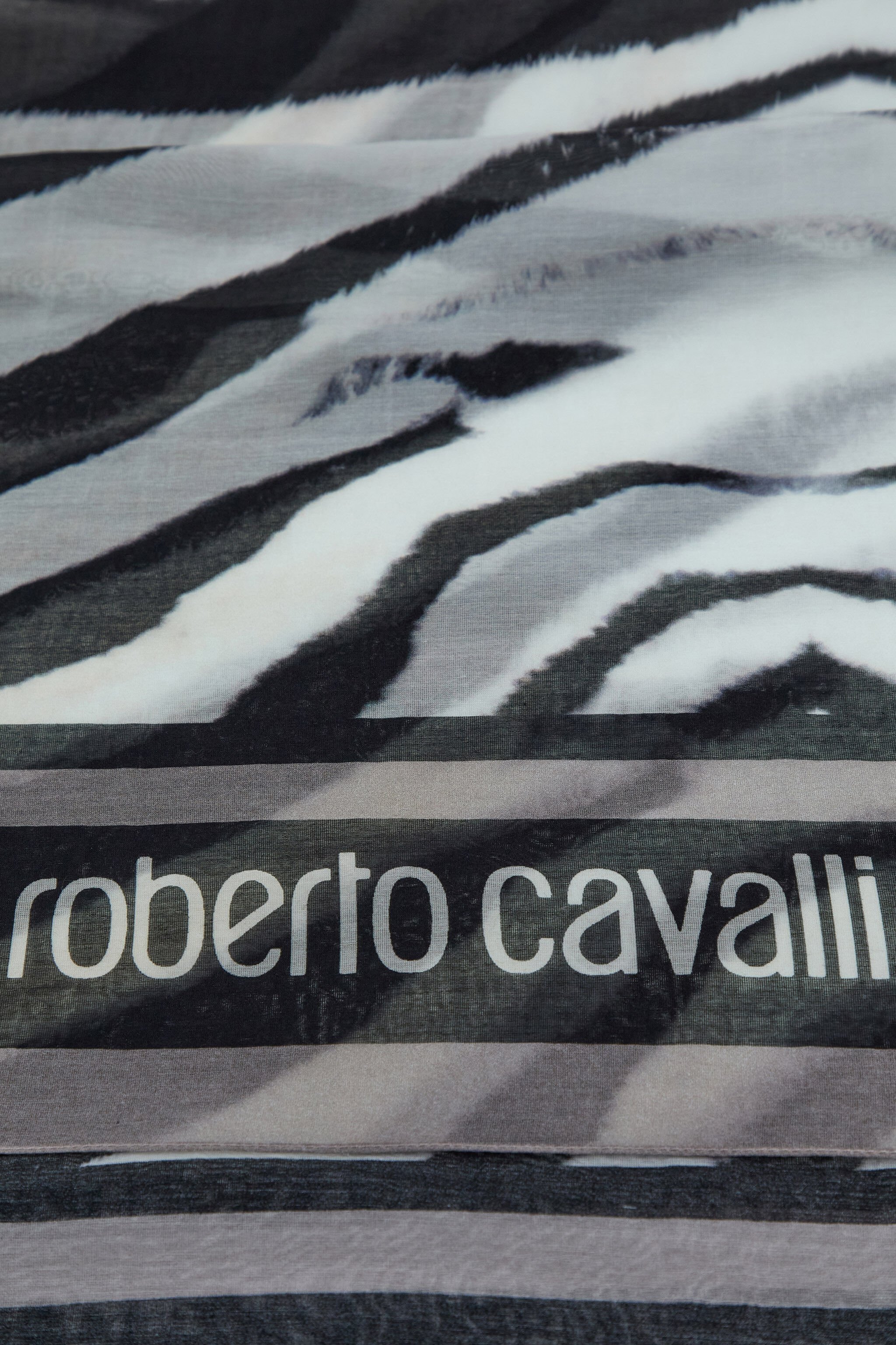 RC Stola Roberto Cavalli con stampa ZEBRA Nero/Bianco SYI00D-1SL59