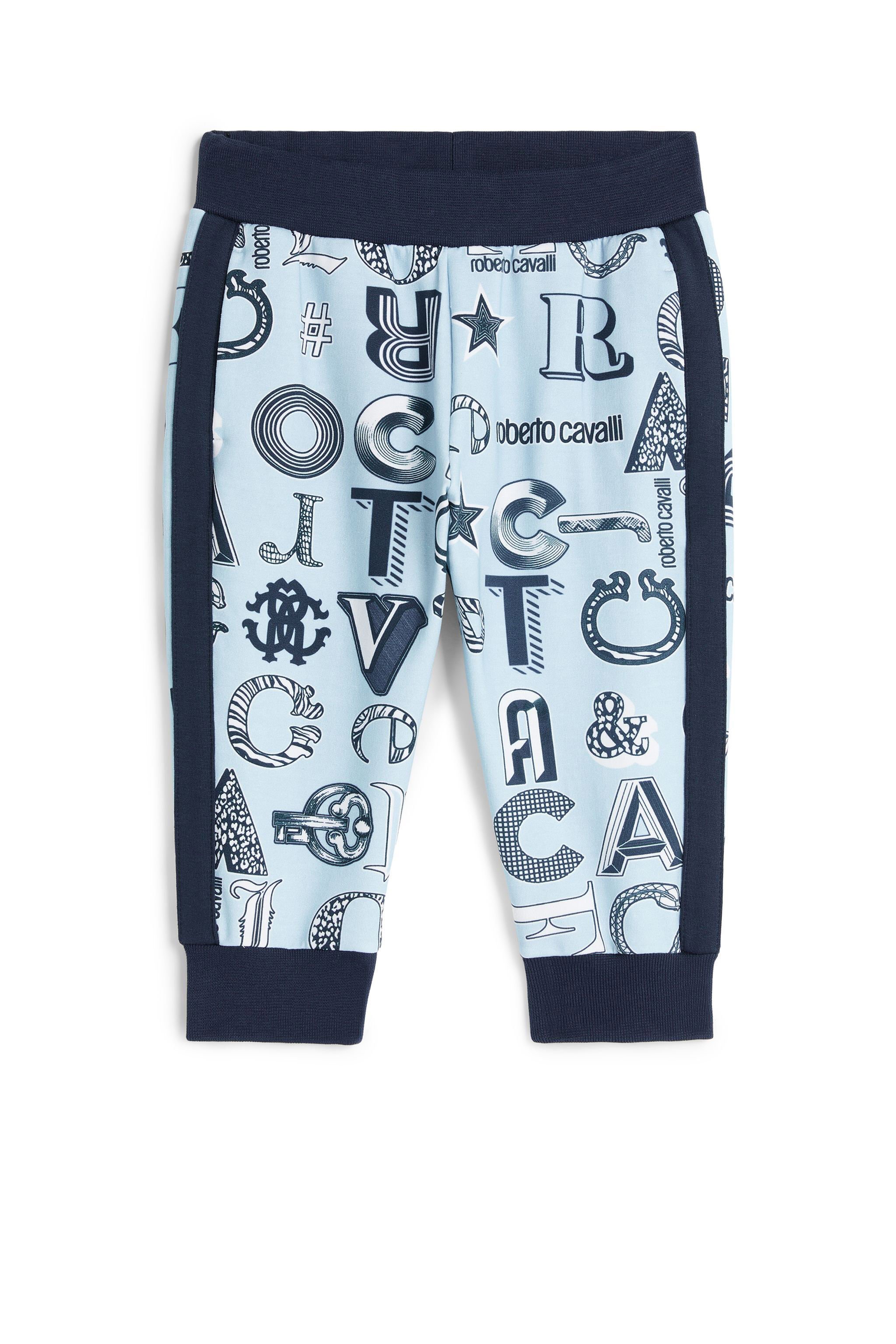 JU Logo-print sweatpants Light blue MJT20E-HUB63