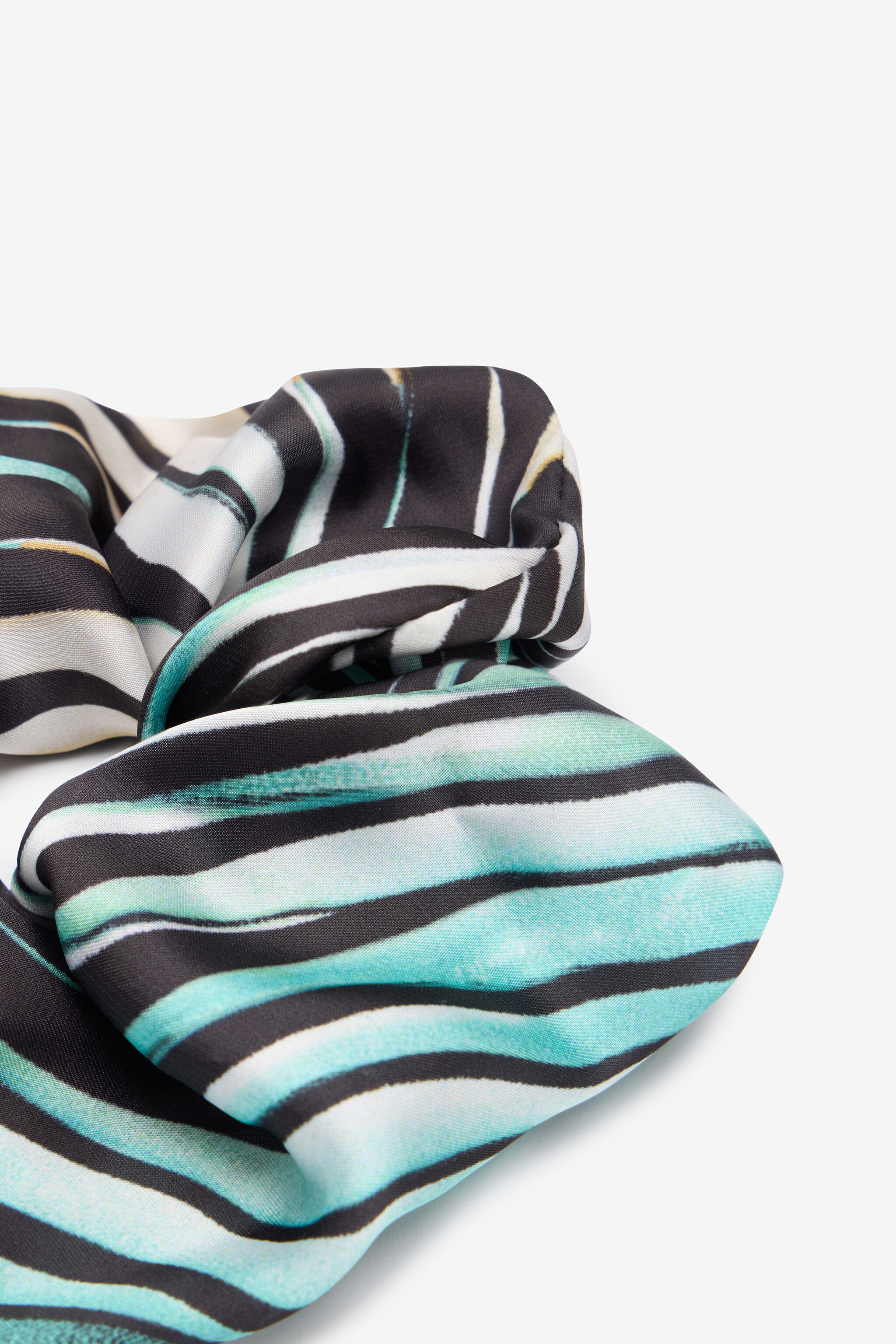 RC Scrunchie In Seta Stampa Ray Of Sea Azzurro VKI002-4QM33