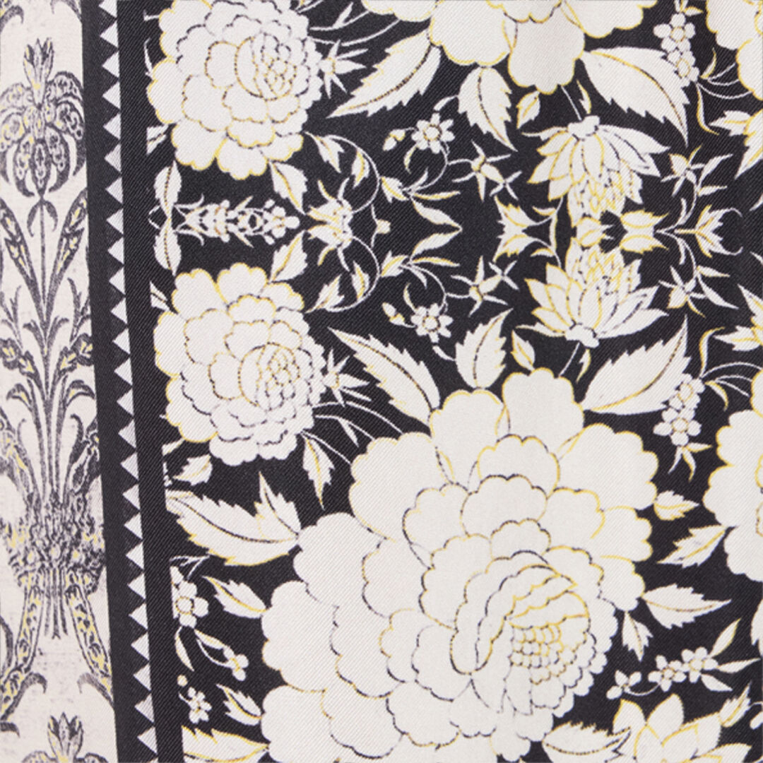 RC Pants with Floral Print Black/White VNT266-4QP93