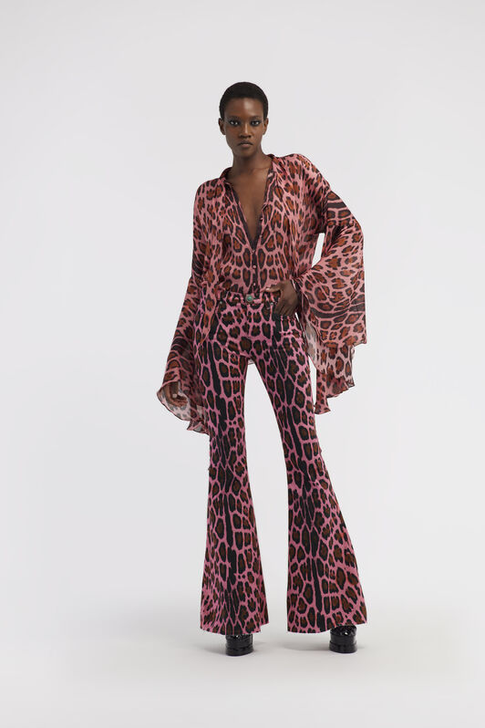 RC Leopard print shirt Fuchsia RWT701-CTI13