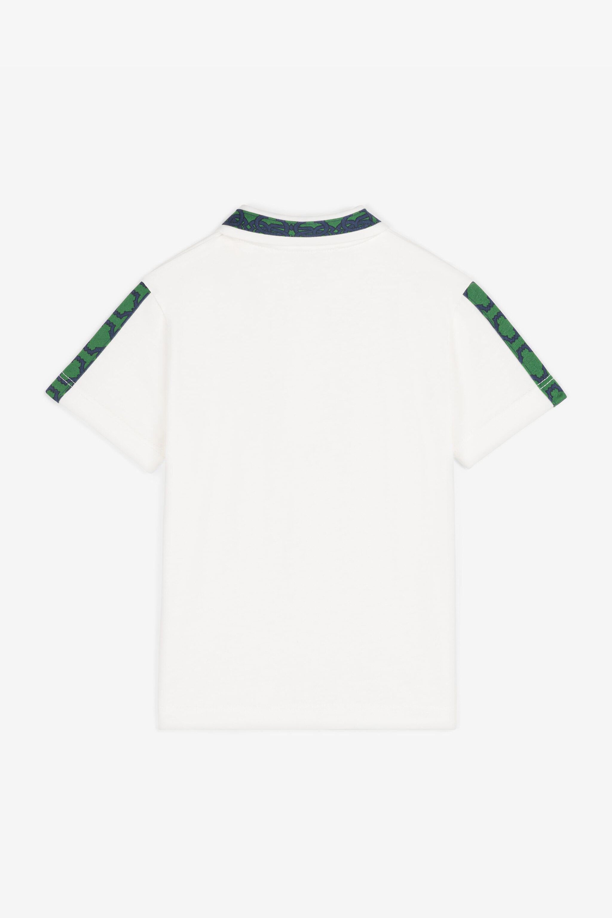 JU RC Monogram-Print Cotton Polo Shirt White RJT608-JD001