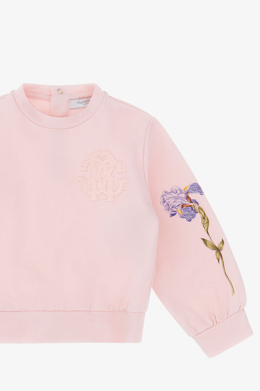 JU Felpa stampata Rosa TJT661-CF050