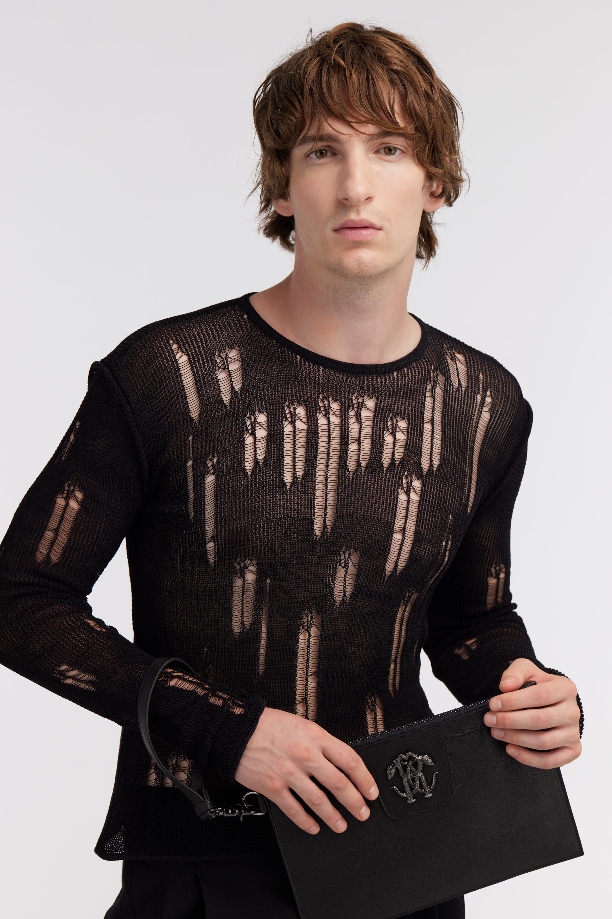 RC Knitwear with long sleeve Negro SRM611-MA016