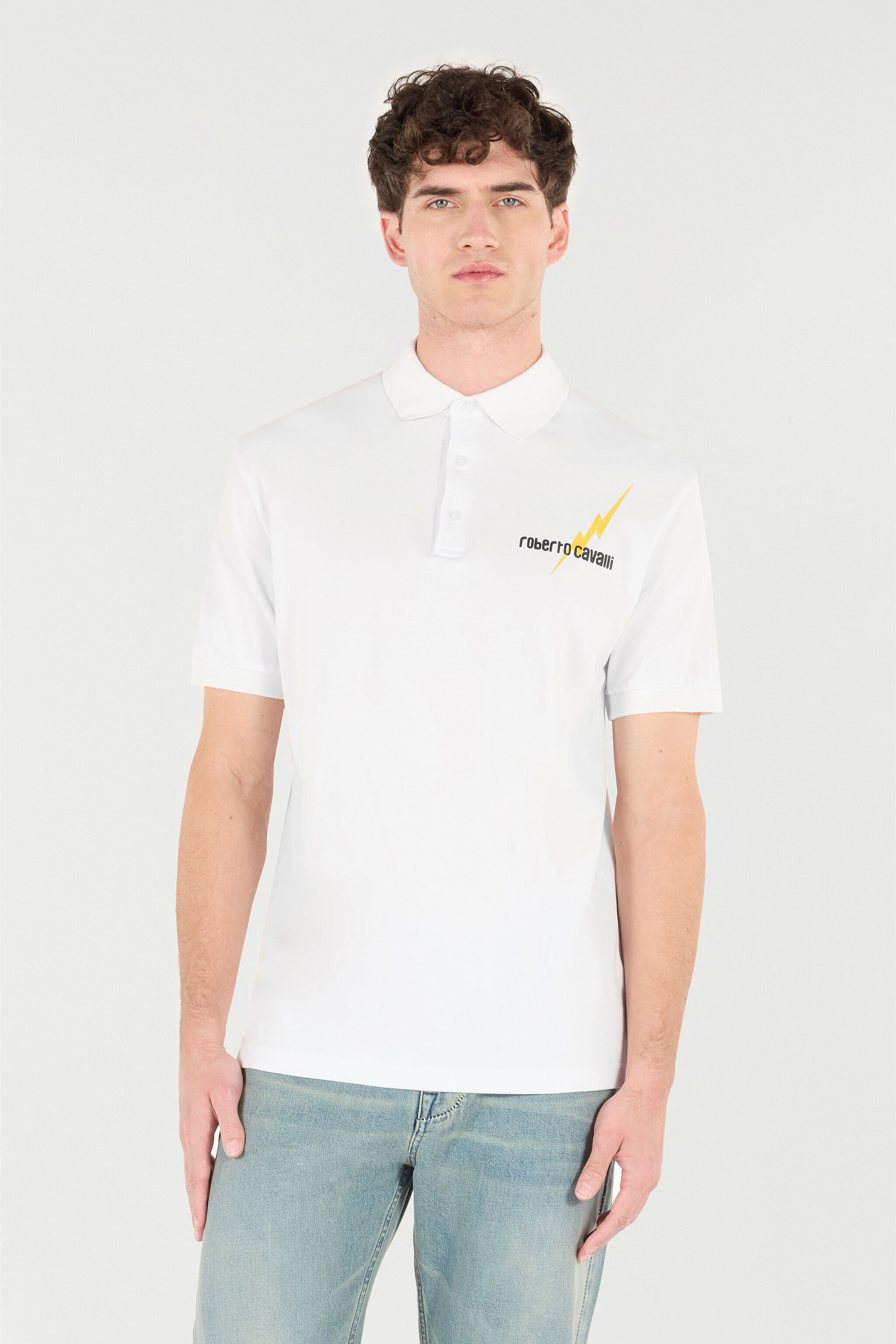 RC Poloshirt Mit Print Und Logo Weiß POT64D-KB001