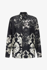 ${brand} Chemise en soie à imprimé Broccato ${colorDescription} ${masterID}