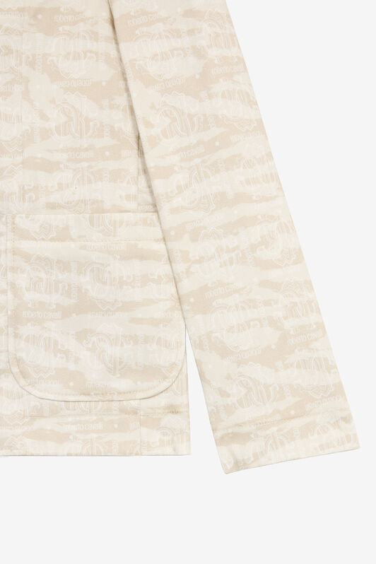 JU Giacca Con Stampa Tiger Skin Avorio UJT40E-6SO44