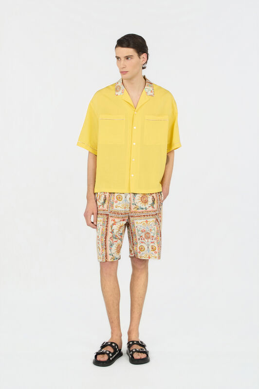 JC Chemise Jaune Avec Col Imprimé Persian Tarot POP CORN WFM025-WF173