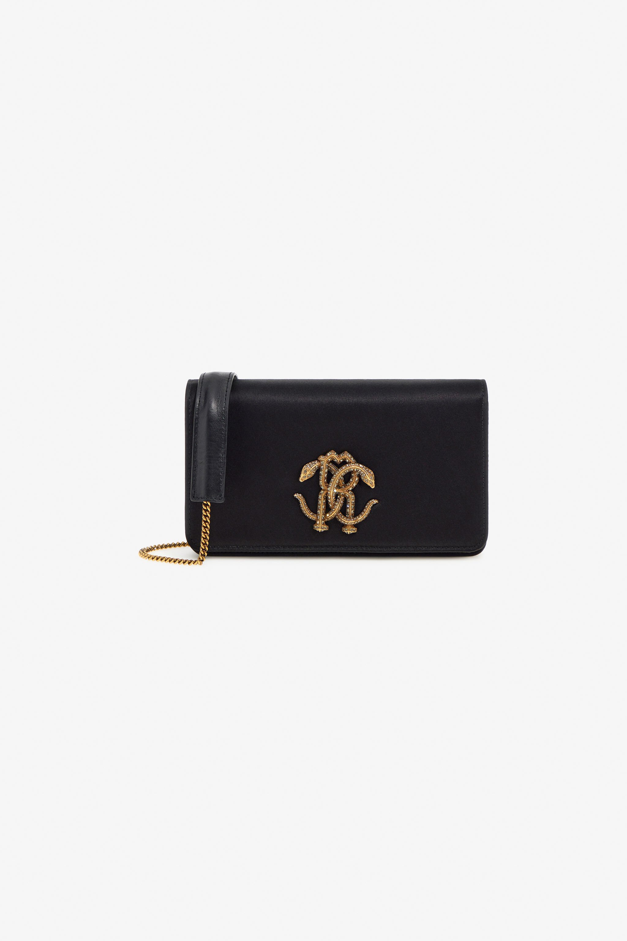 RC Schultertasche mit Monogramm Schwarz TKB015-FL113