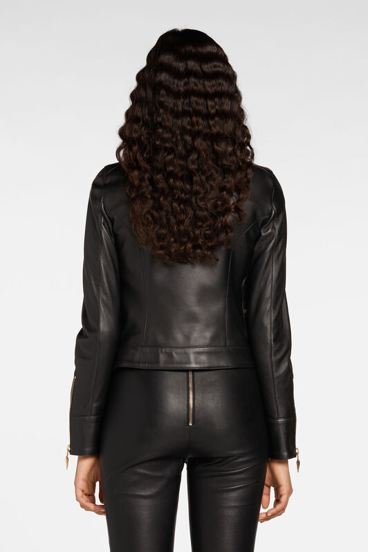 RC Blouson en cuir à ornement Tiger Tooth RC Blouson en cuir à ornement Tiger Tooth BLACK NQP804-PN001