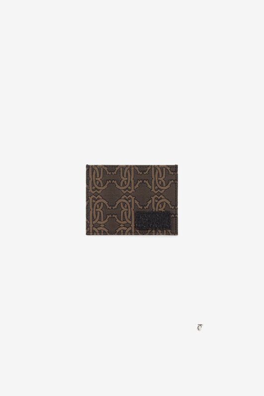 RC RC Monogram-Jacquard Card Holder RC RC Monogram-Jacquard Card Holder Brown PRA008-DJ001