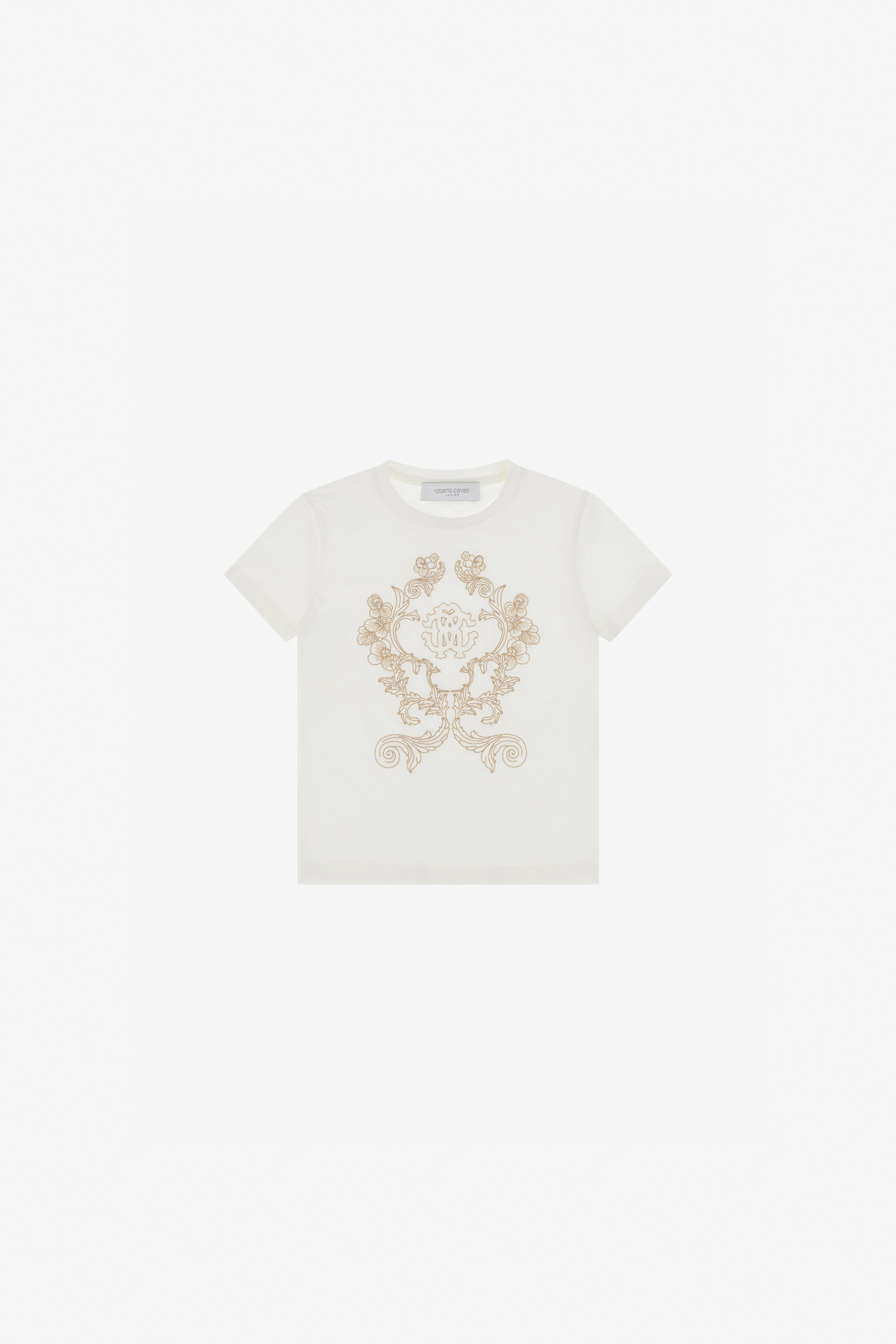 JU RC Monogram Embroidered T-Shirt White TJT64D-JD001
