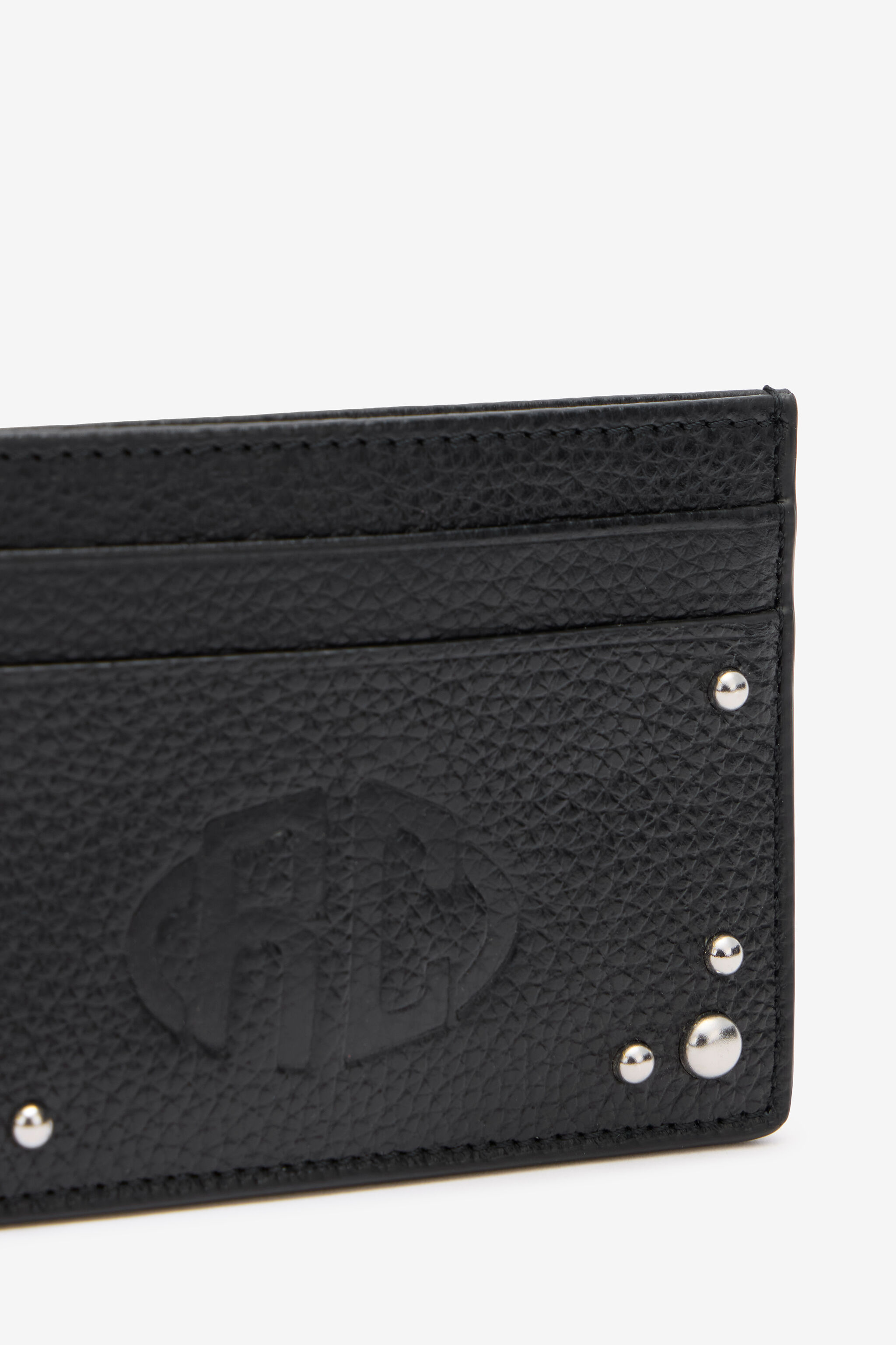 RC Flat Cardholder with Studs Black VRA006-PZB05