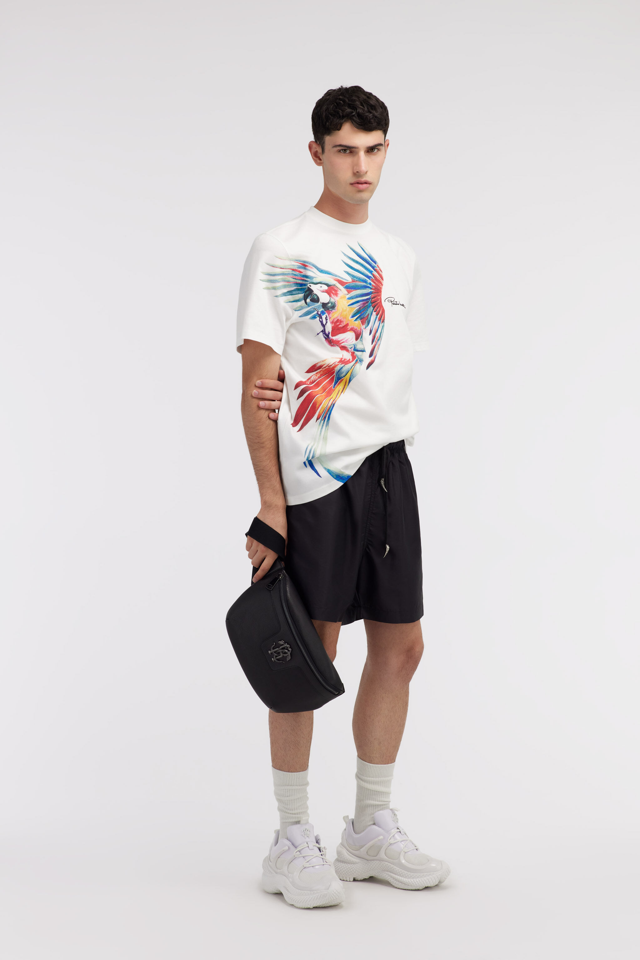 RC Swim shorts with parrot print Schwarz SYH00B-SB002