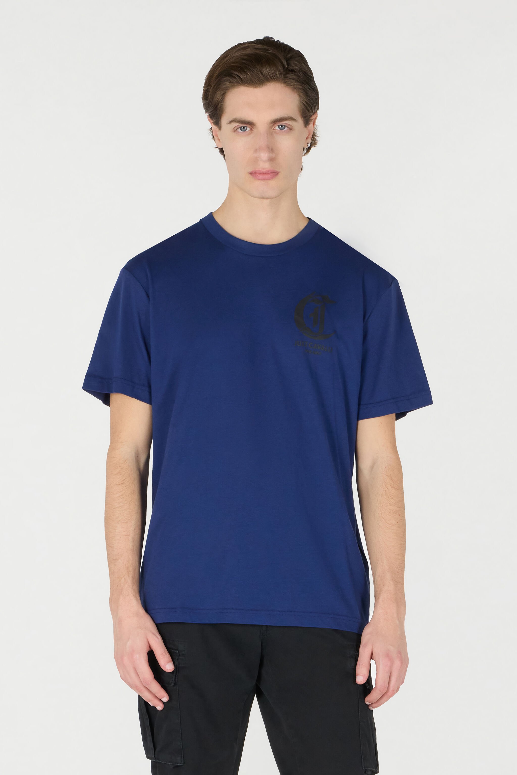 JC T-Shirt With JC Monogram Dark blue TFT045-TF062