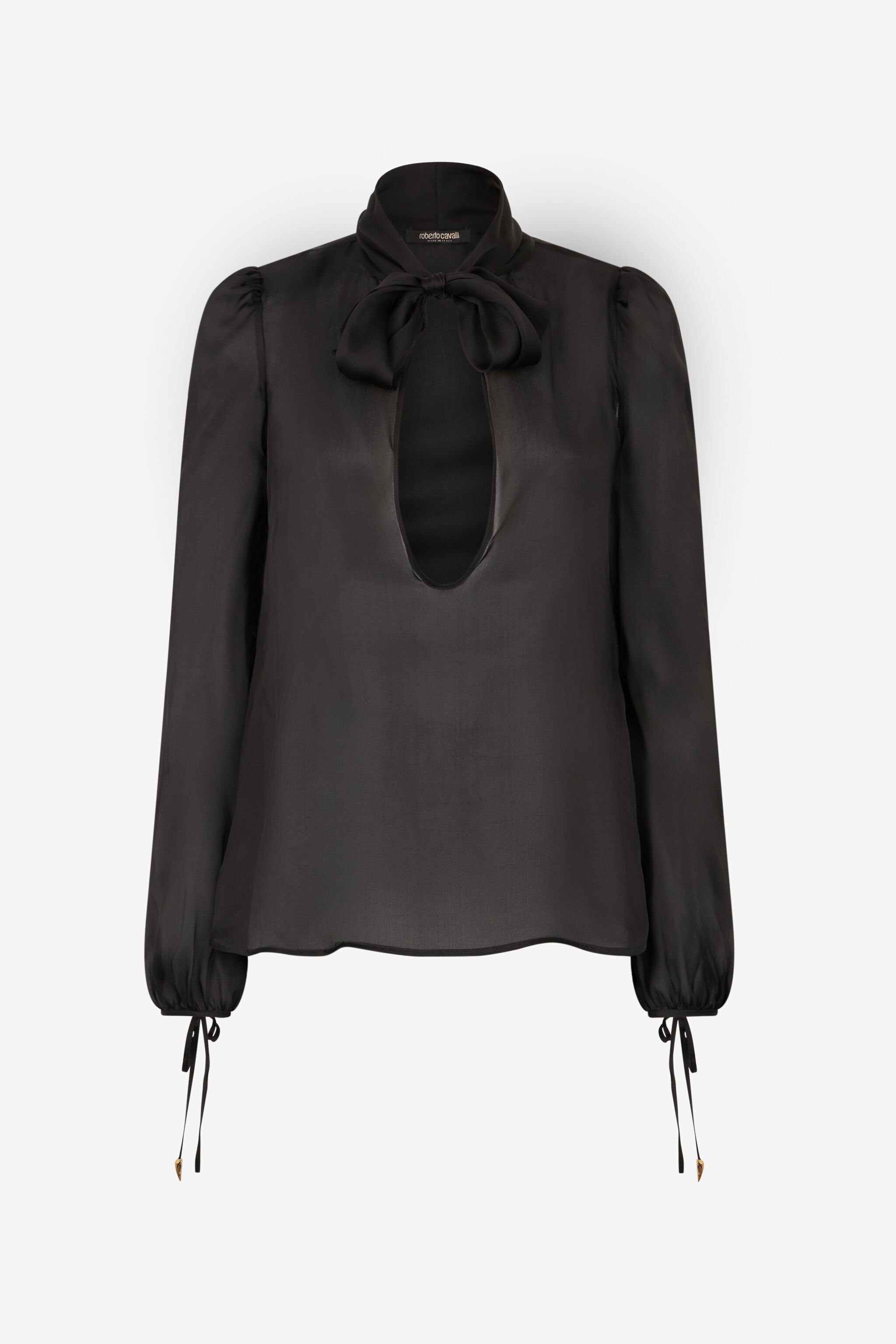 RC Shirt With Bow And Cutout Black UKT705-CC032