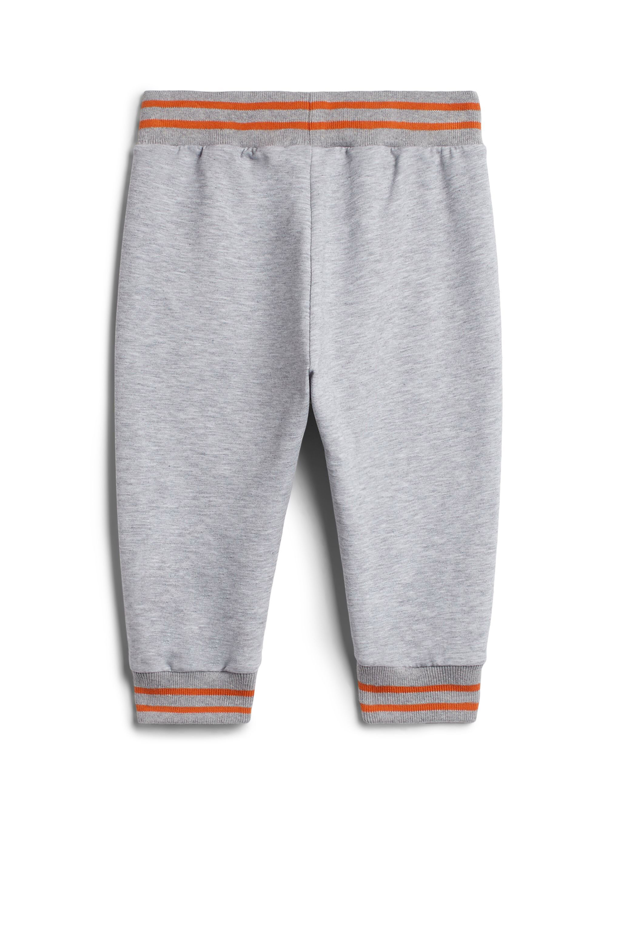 JU Bas de survêtement gris à rayures GREY MELANGE IJT279-CF042