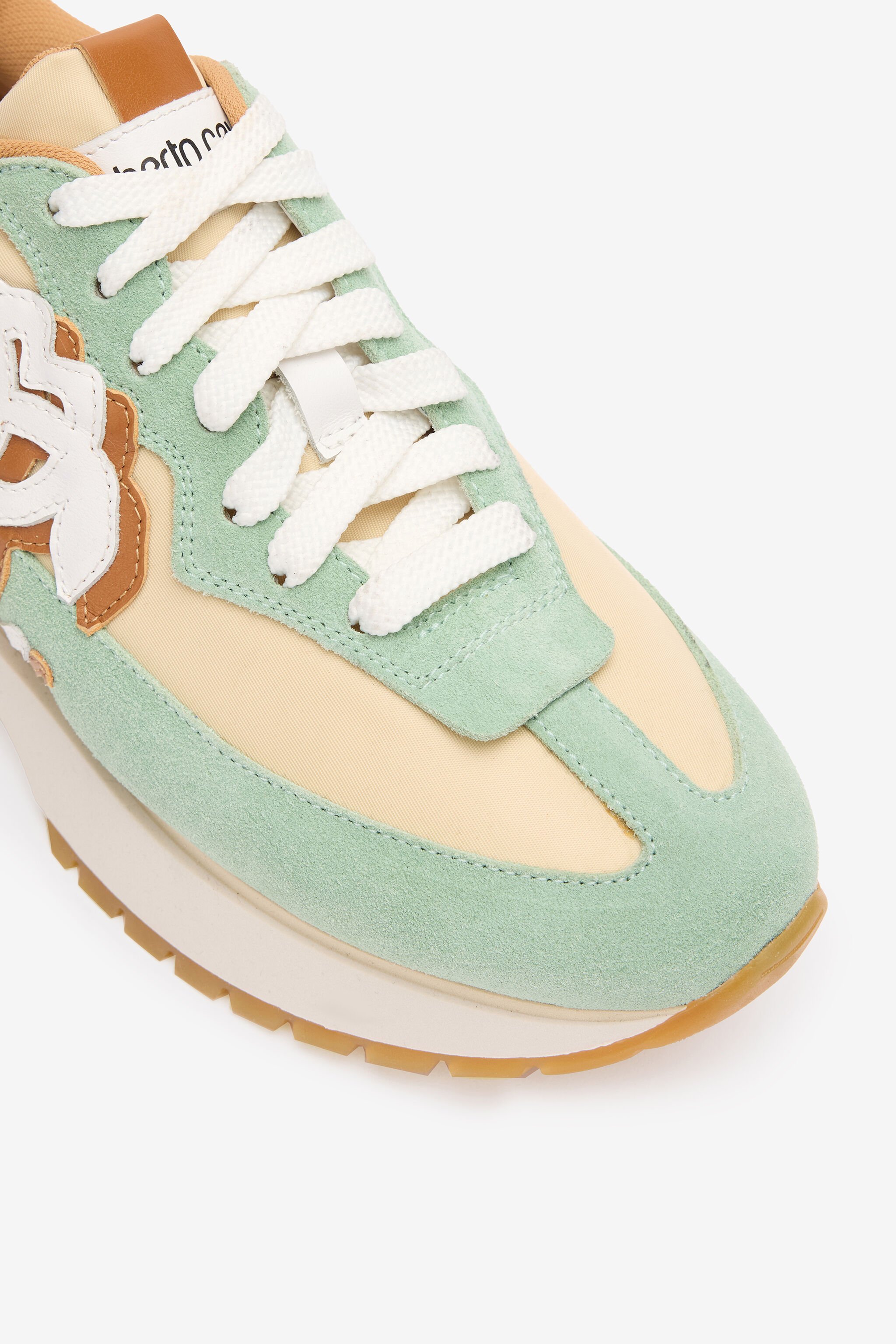 RC Sneakers with Contrasting Back and Mirror Snake Monogram Hellgrün UKS032-PZM01
