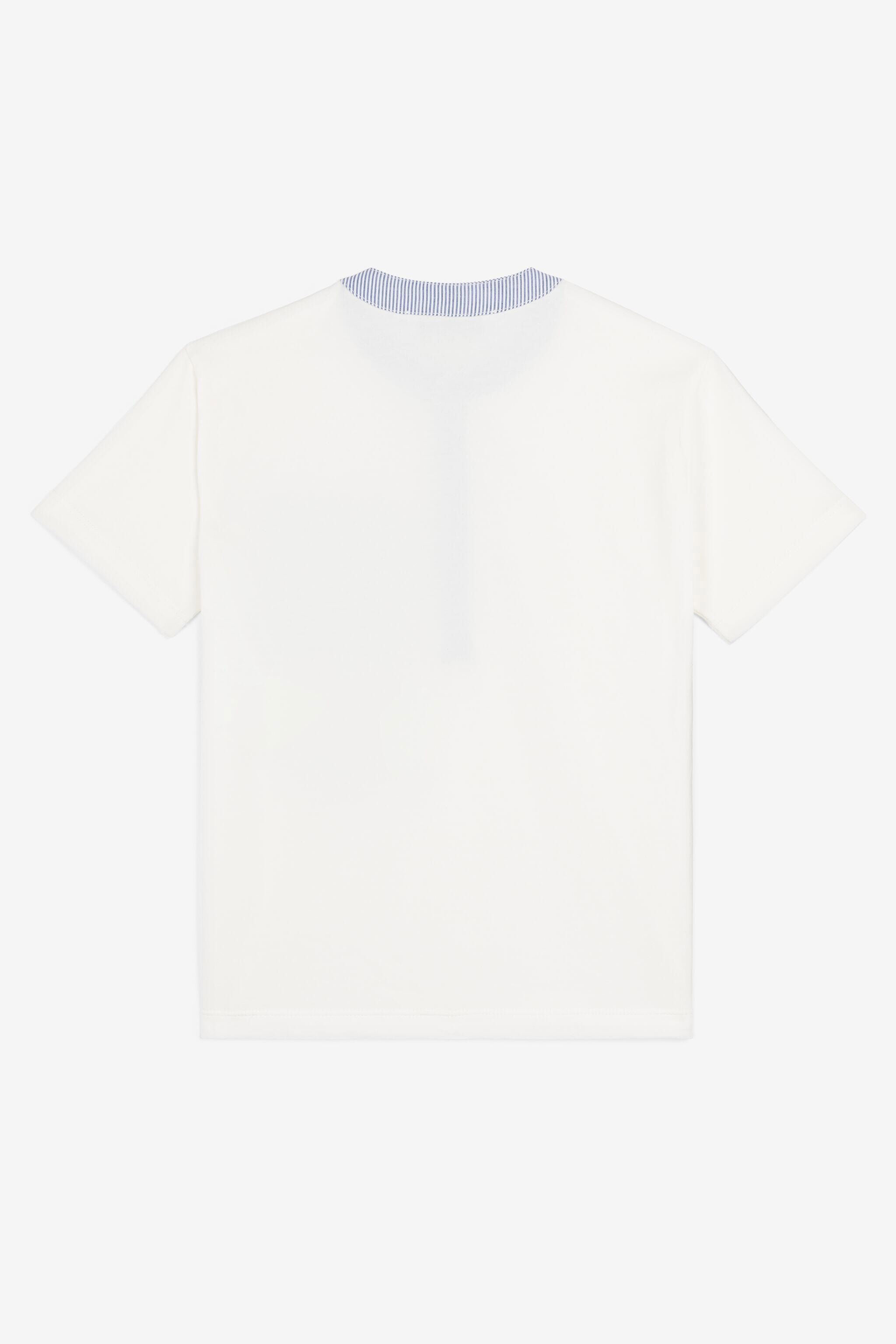JU T-Shirt-Set mit aufgesetzter Tasche Weiß OJT678-ISA2J