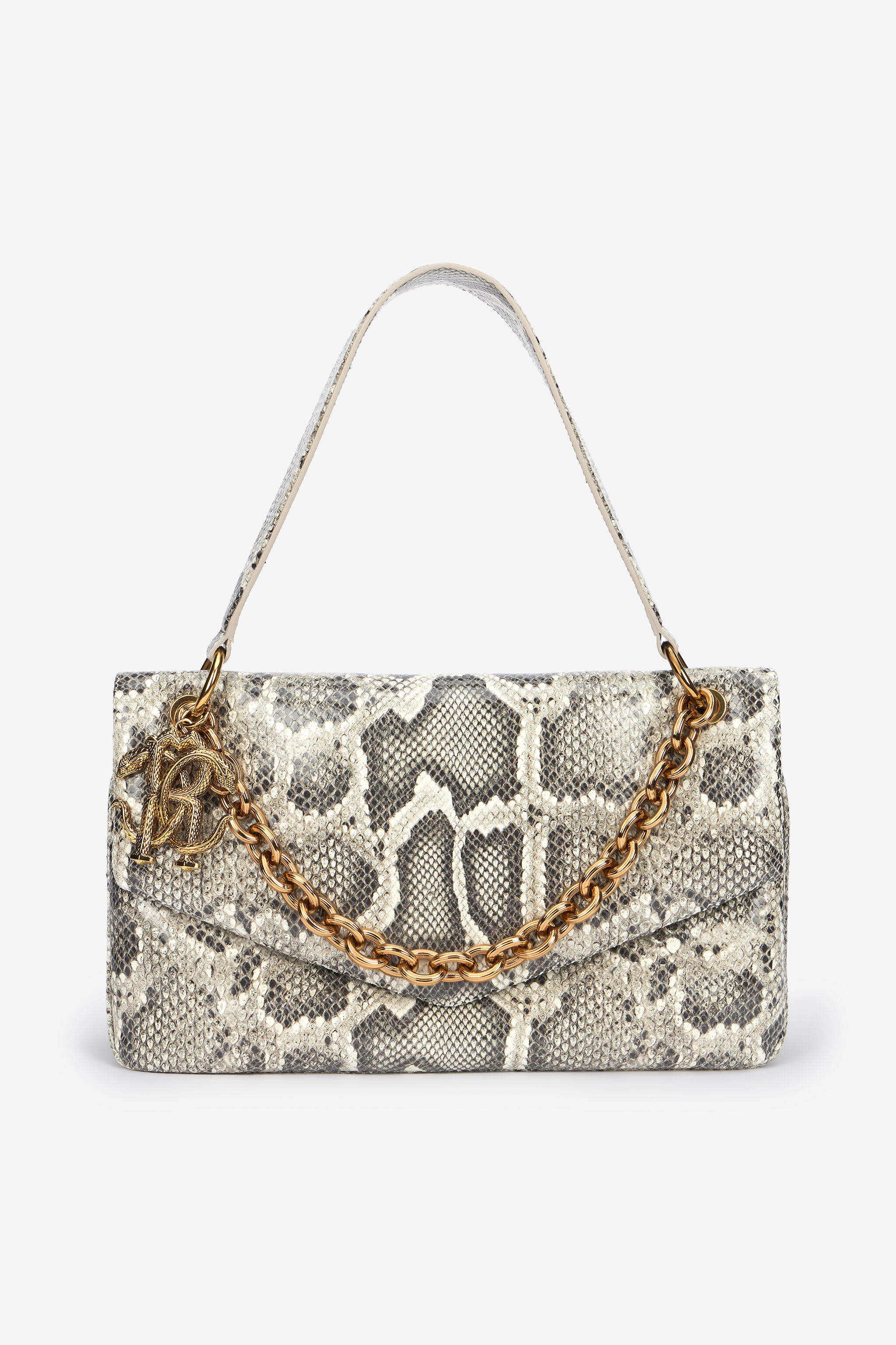 RC Shoulder Bag in Rock Python Print Marron clair VWB002-PZ407