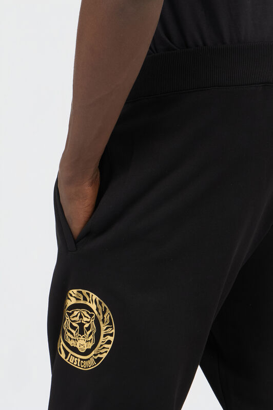 JC Black Cotton Trousers BLACK/GOLD Q61190-Q0093