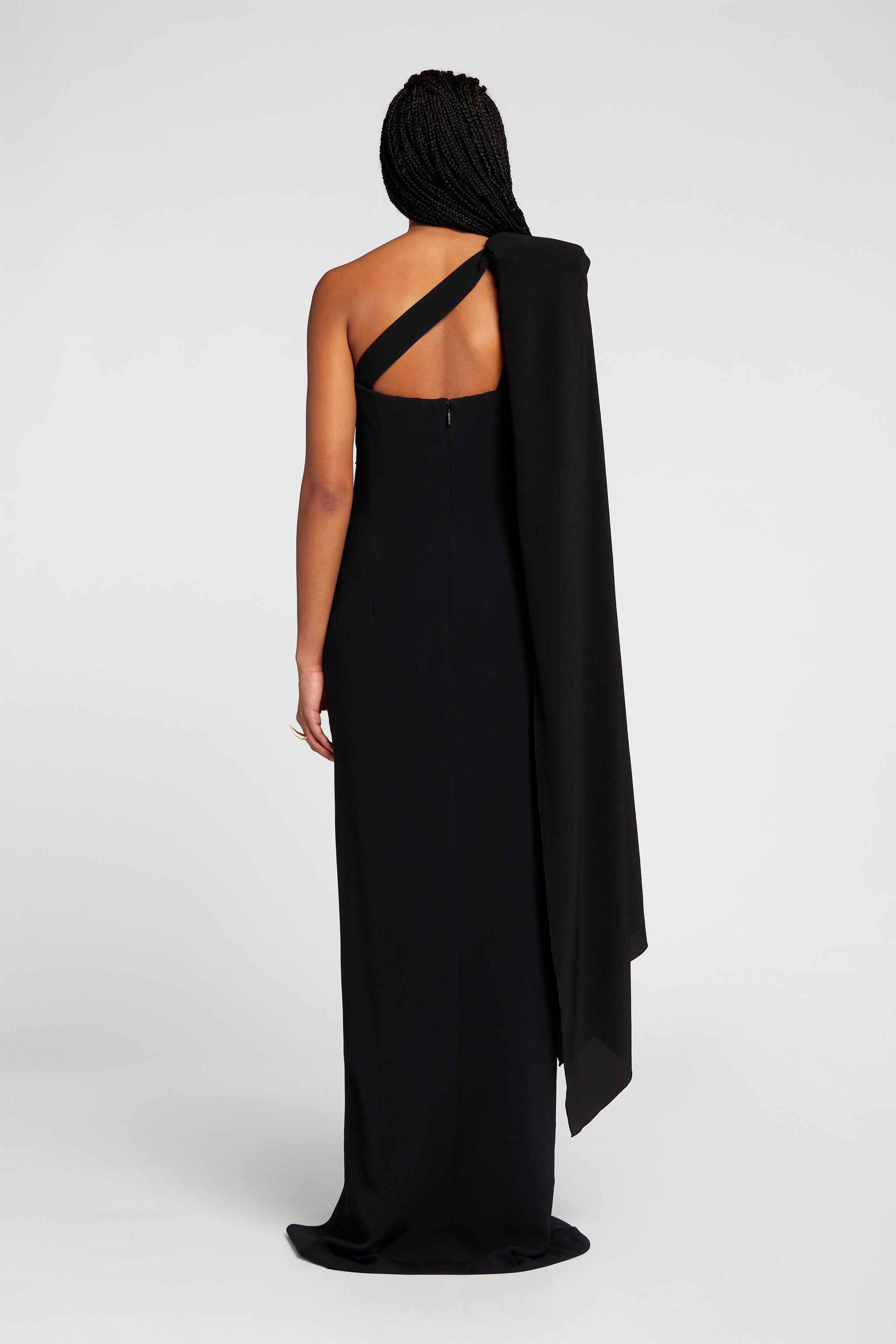 RC Robe longue ornée de cristaux Noir NQR143-HR005
