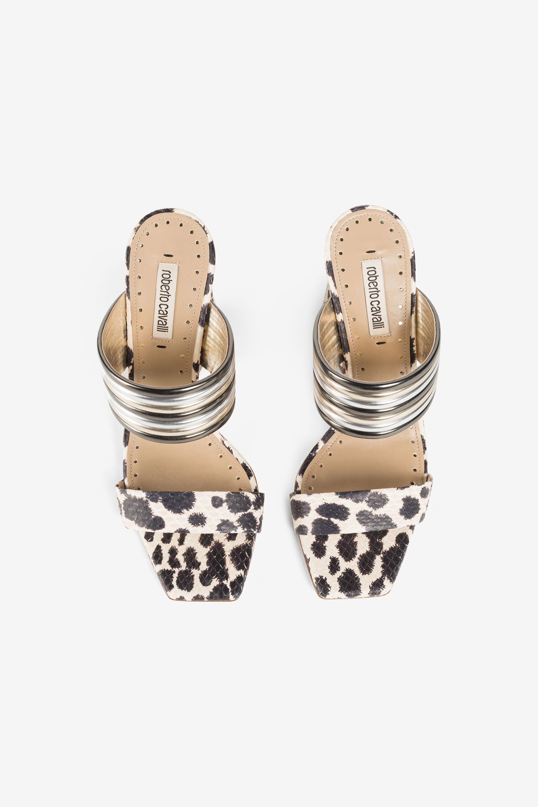 RC Animal-print block-heel sandals MURENA/LMINATO MIX QKS007-PA058