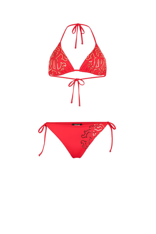RC RC Monogram-Print Bikini Rosso KSW01Z-LL002