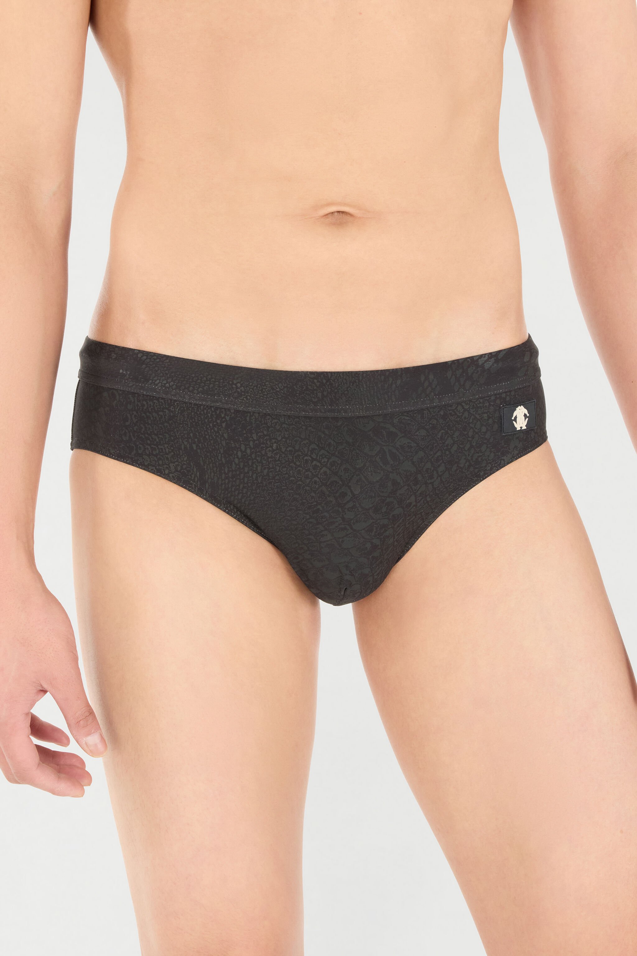 RC Slip De Bain À Imprimé Python Noir URH01G-LNN53