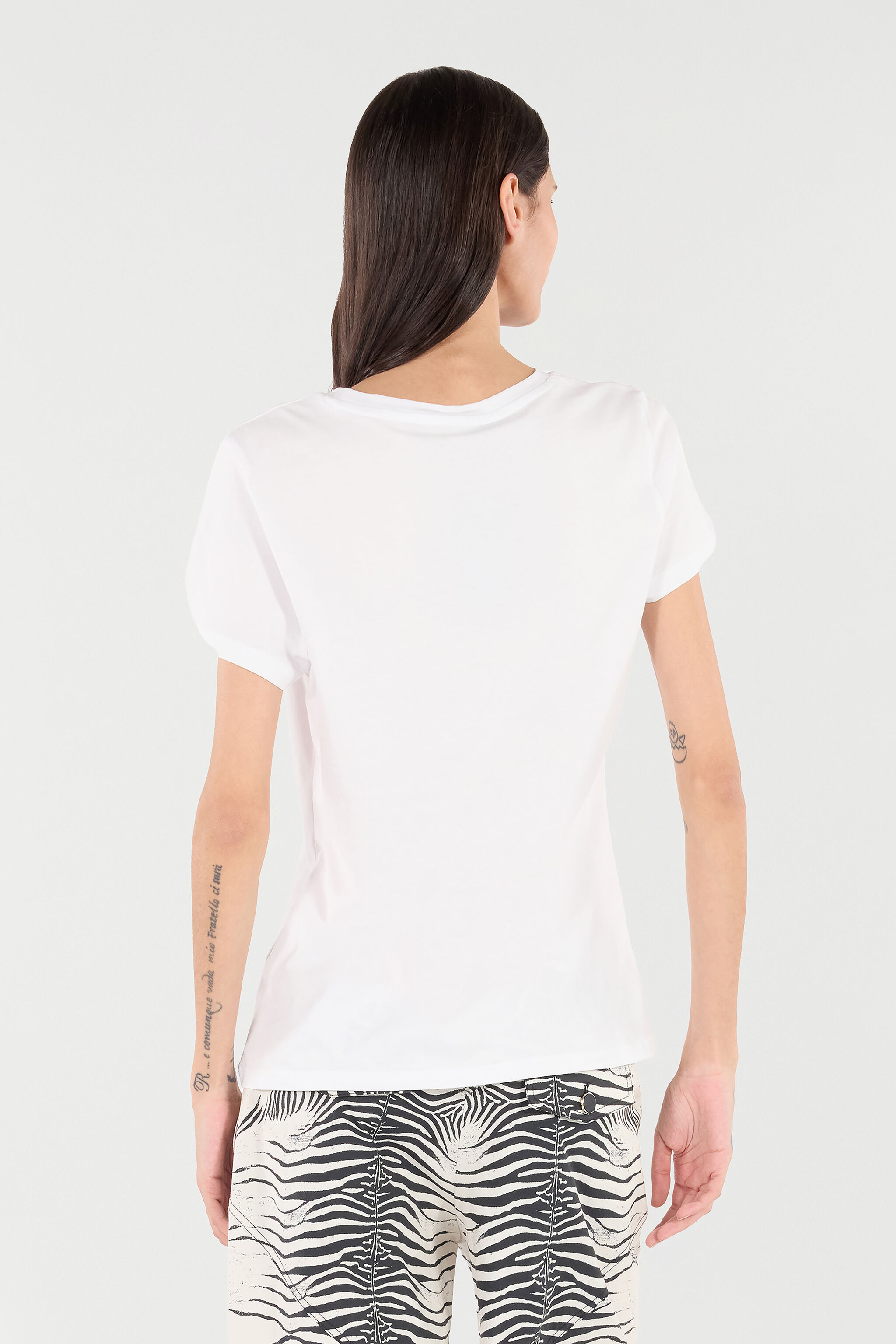 RC Camiseta Con Logotipo Efecto Usado WHITE POT60C-JD060