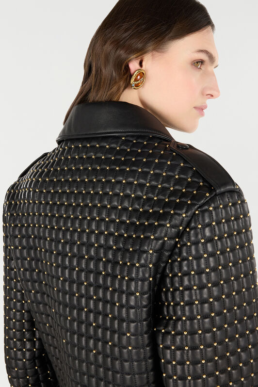RC Giacca Cropped Con Trapuntatura Effetto 3D RC Giacca Cropped Con Trapuntatura Effetto 3D Nero VQP800-PN001