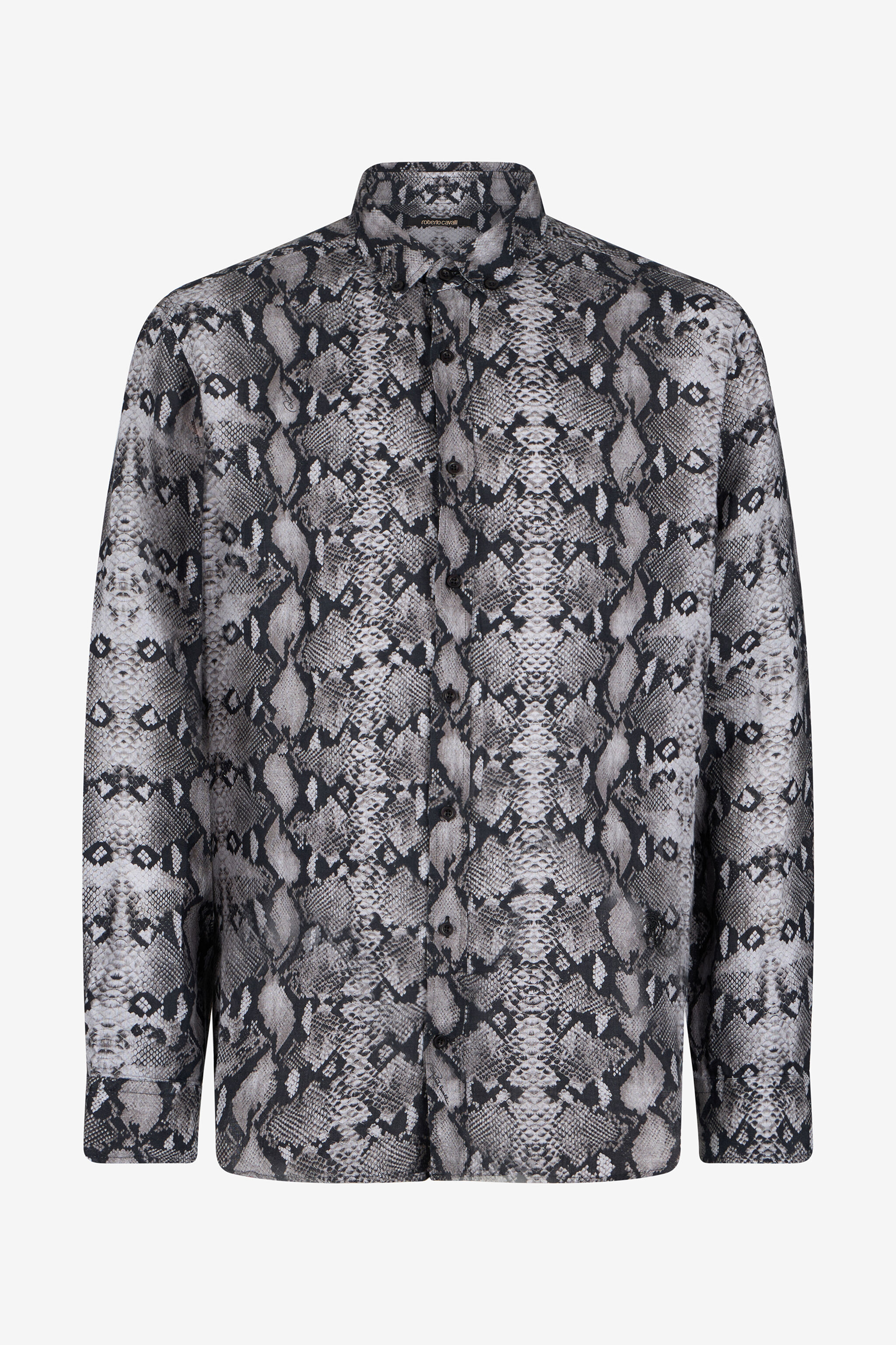 RC Camicia In Lino Stampa Snake PYTHON QOT70I-2JR25