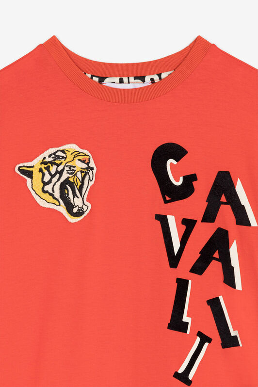 JU Logo-Print Cotton T-Shirt JU Logo-Print Cotton T-Shirt Red RJT60N-JD001