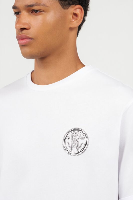 RC T-shirt Bianca con Monogram RC WHITE QOT62B-JD060