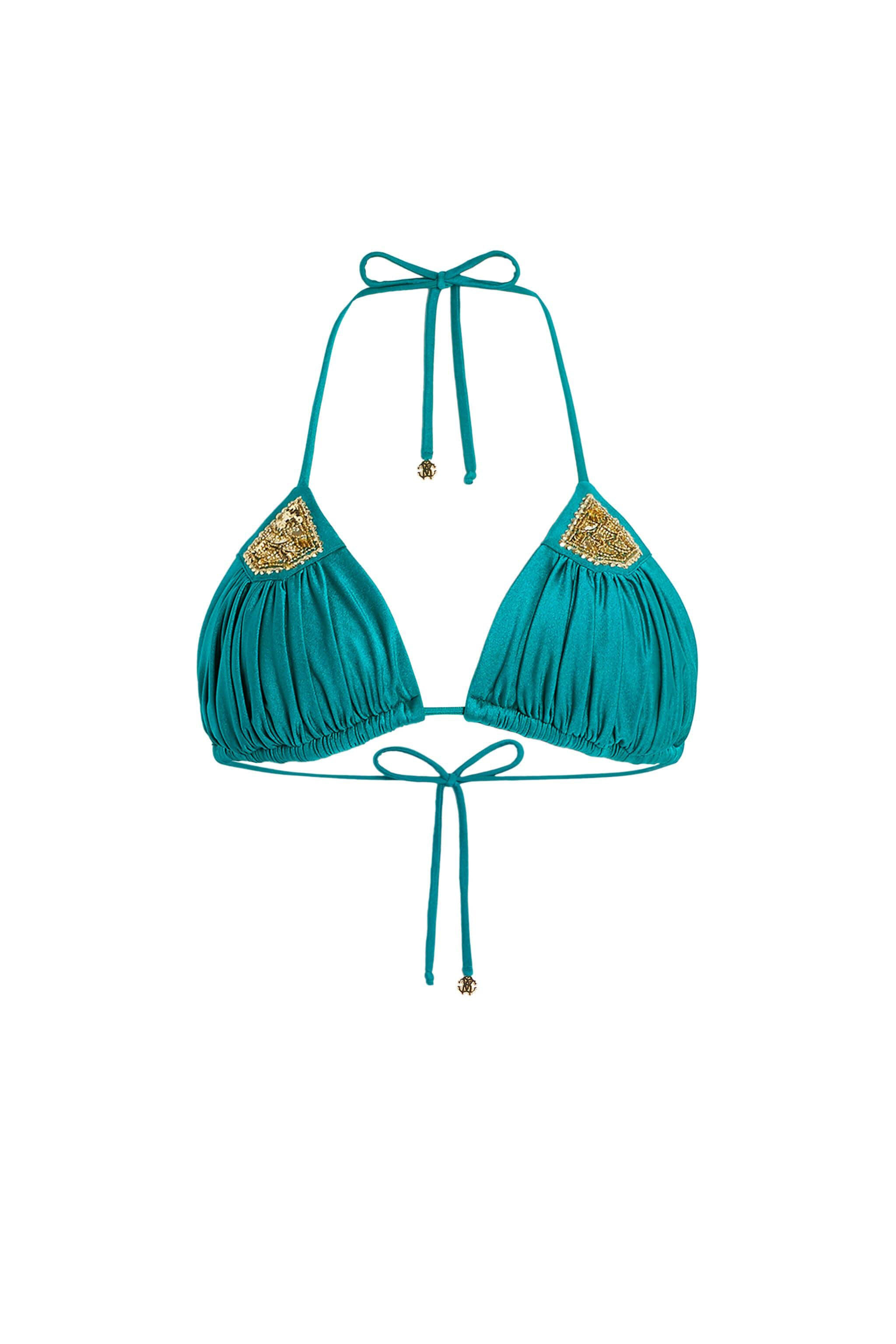 UG Bead-Embellished Bikini Top GREEN BLUE IYW21C-LL018