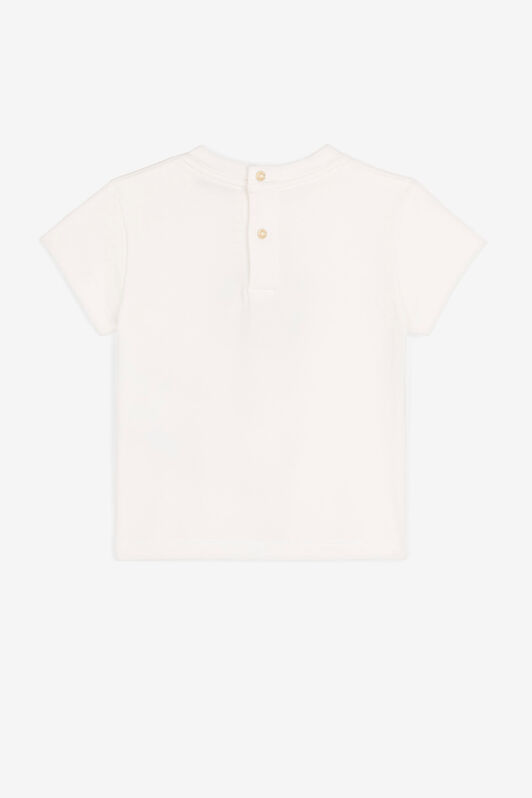 JU Colour-block monogram-print T-shirt White QJT651-JV025