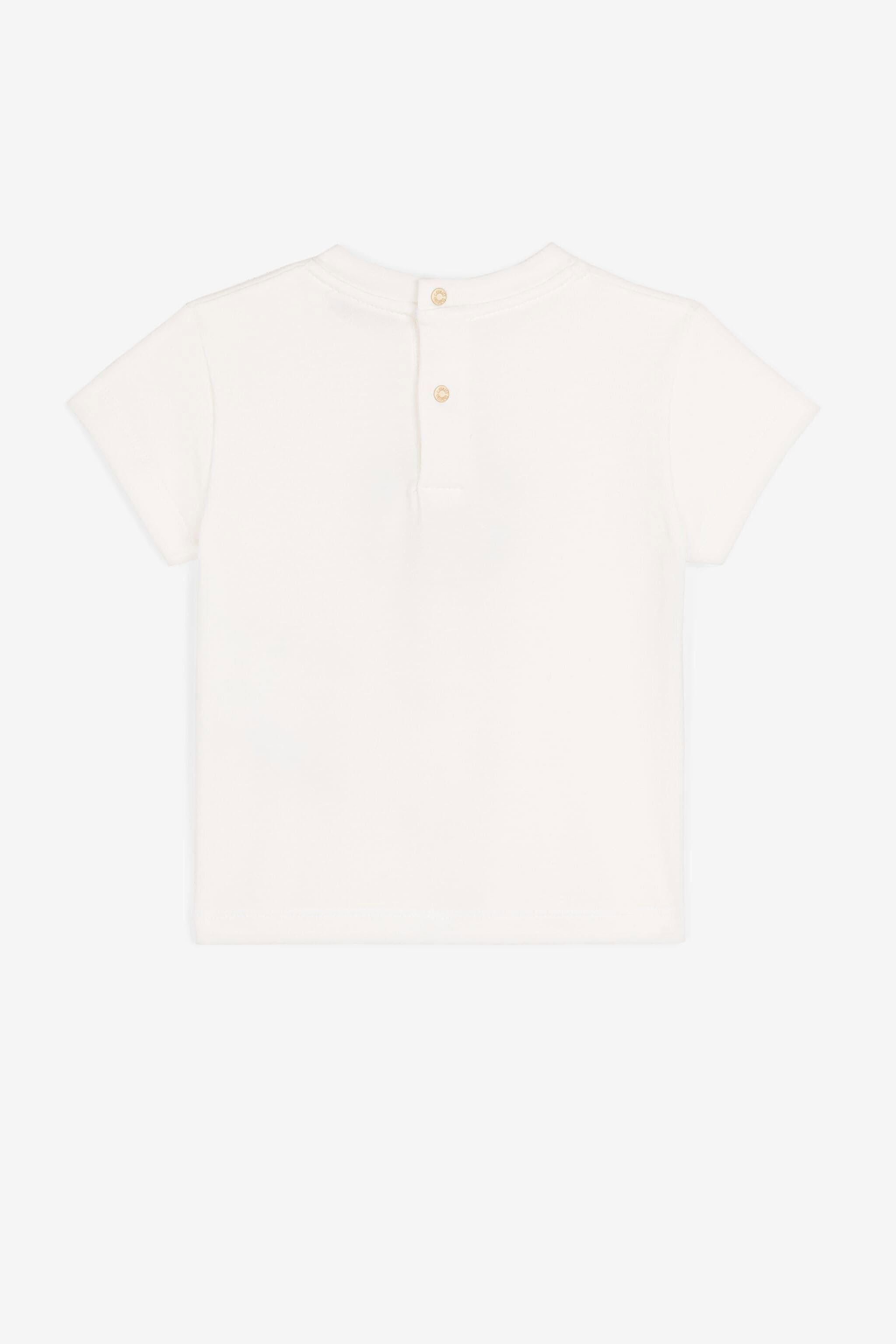 JU Colour-block monogram-print T-shirt White QJT651-JV025