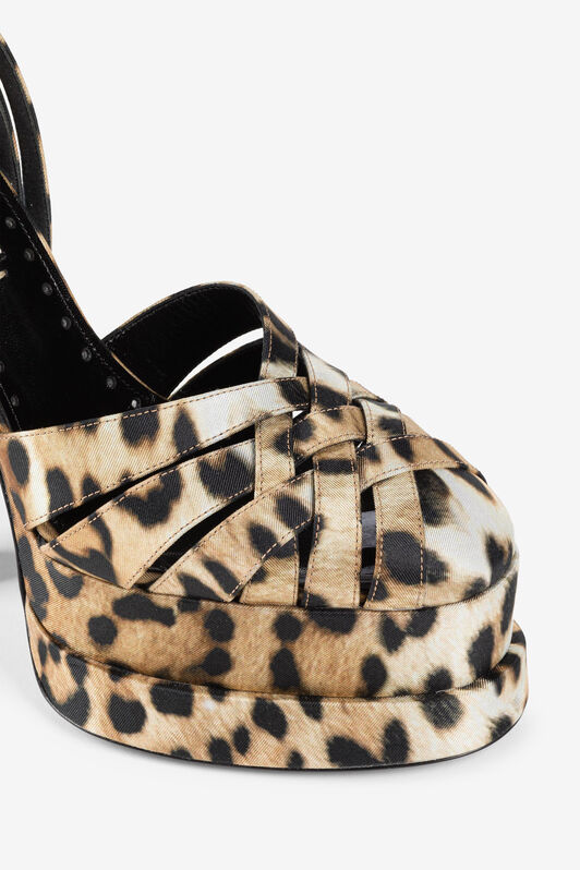 RC Sandali platform con stampa Jaguar Marrone chiaro RKS008-SE180