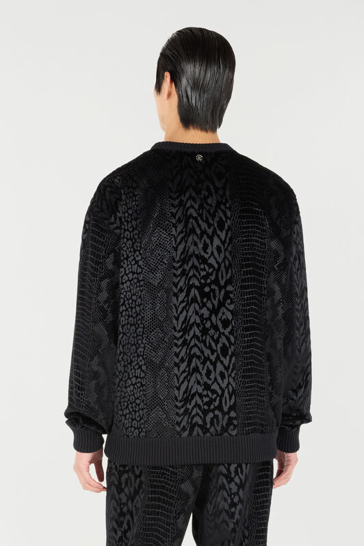 RC Sweatshirt With Animal Print Black URT68Y-CJ007